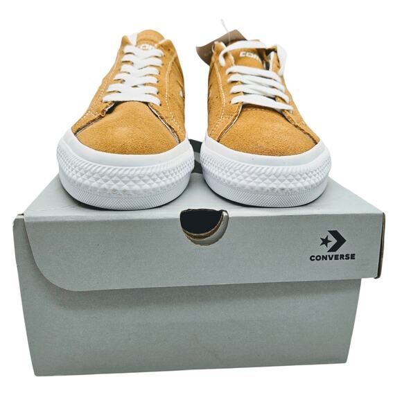 NEW Converse One Star Pro Ox Suede Sunflower Gold Wheat White Shoes Men Size 7 - Picture 6 of 11